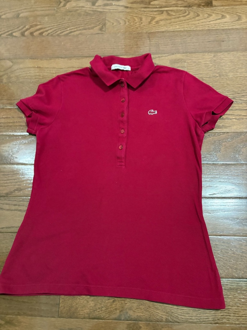 Lacoste Women's Maroon Polo Shirt